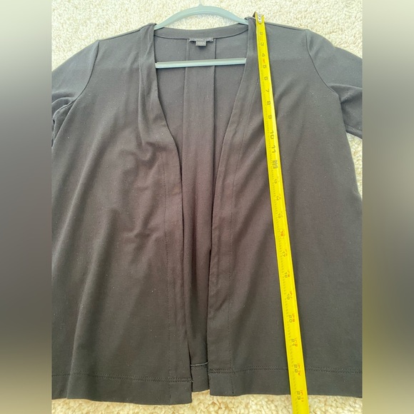 J. Jill Wearever Collection Open Front Jersey Knit Cardigan Black Drapey XSP - Picture 3 of 16